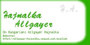 hajnalka allgayer business card